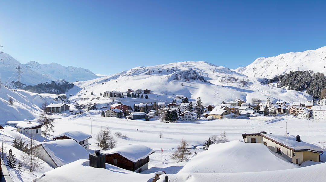 Ski resort in the Swiss Alps